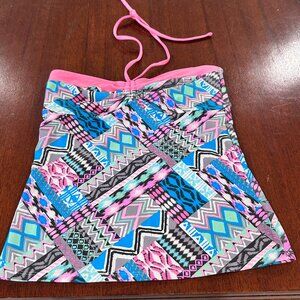 Arizona Multi colored Tankini swim top size M